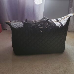 Joan & David Black Quilted Travel Bag